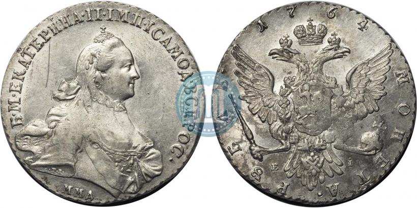 Picture 1 rouble 1764 year ММД-EI 