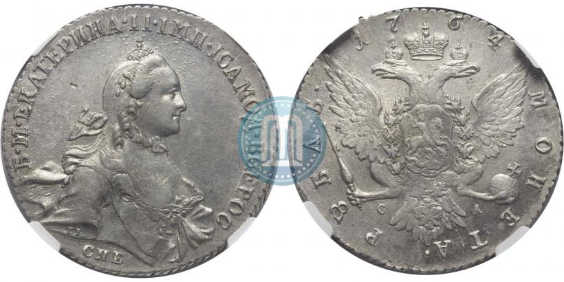 Picture 1 rouble 1764 year СПБ-СА 