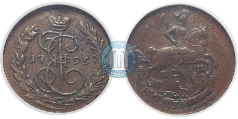 Picture 1 kopeck 1795 year ЕМ 
