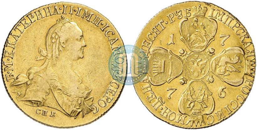 Фото 10 рублей 1776 года СПБ 