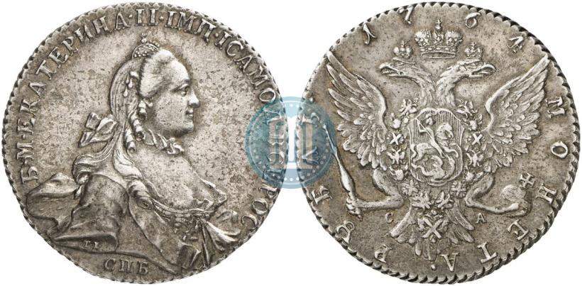 Picture 1 rouble 1764 year СПБ-СА 
