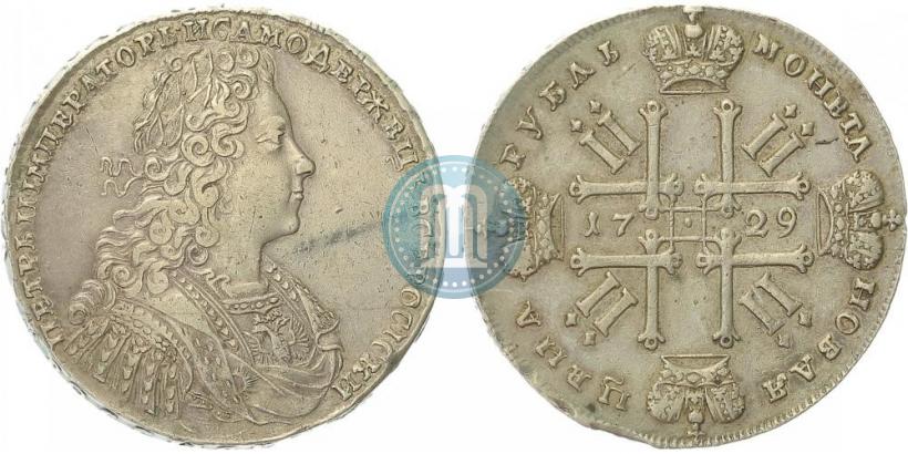 Фото 1 рубль 1729 года  "Тип 1728"