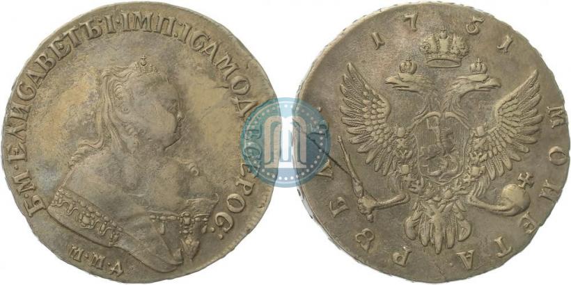 Picture 1 rouble 1751 year ММД 