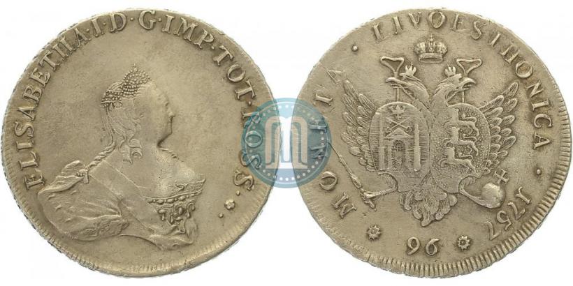 Picture 96 kopecks 1757 year  "For Livonia"