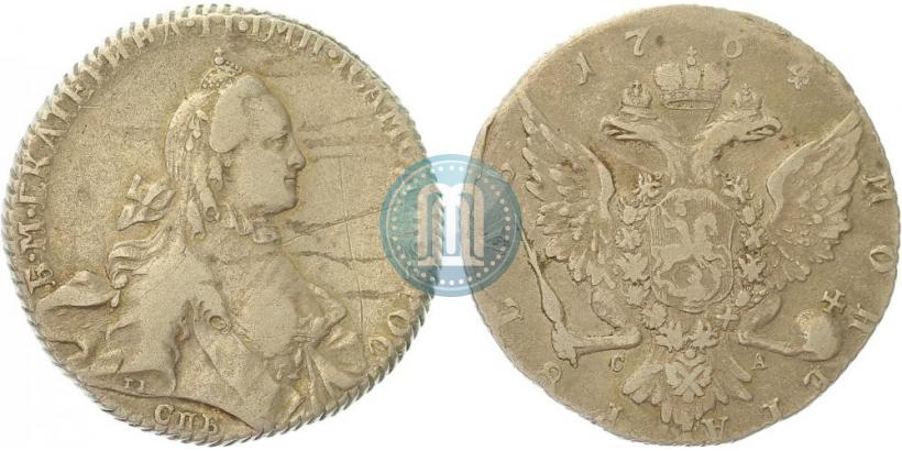 Фото 1 рубль 1764 года СПБ-СА 