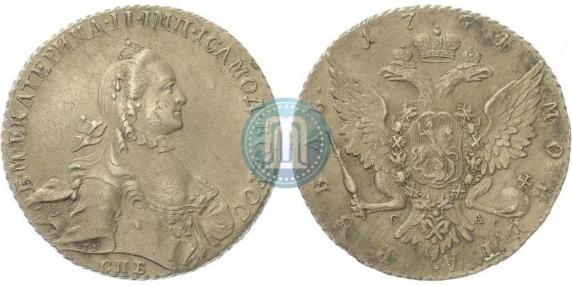 Picture 1 rouble 1764 year СПБ-СА 