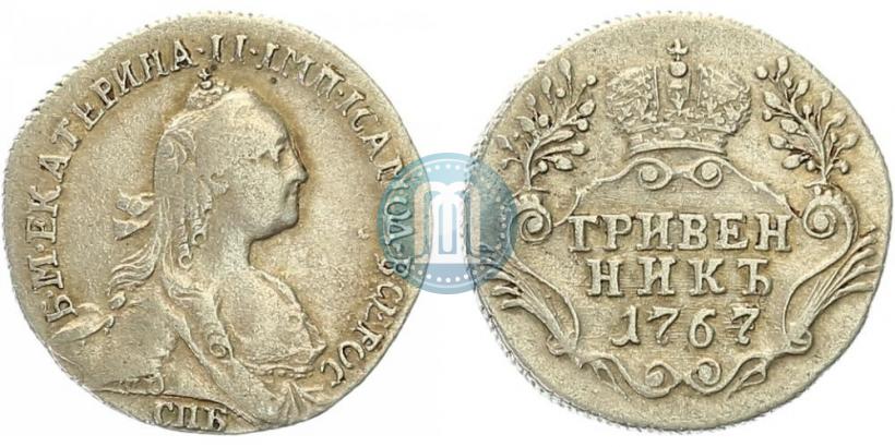 Picture Grivennik 1767 year СПБ 