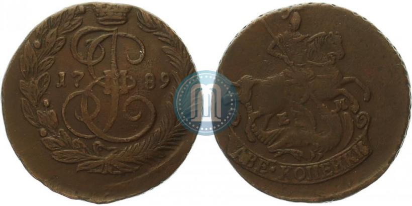 Фото 2 копейки 1789 года ЕМ 