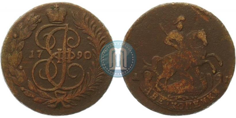 Picture 2 kopecks 1790 year АМ 