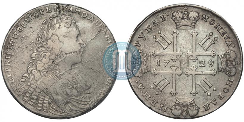 Фото 1 рубль 1729 года  "Тип 1728"