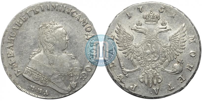 Picture 1 rouble 1751 year ММД 