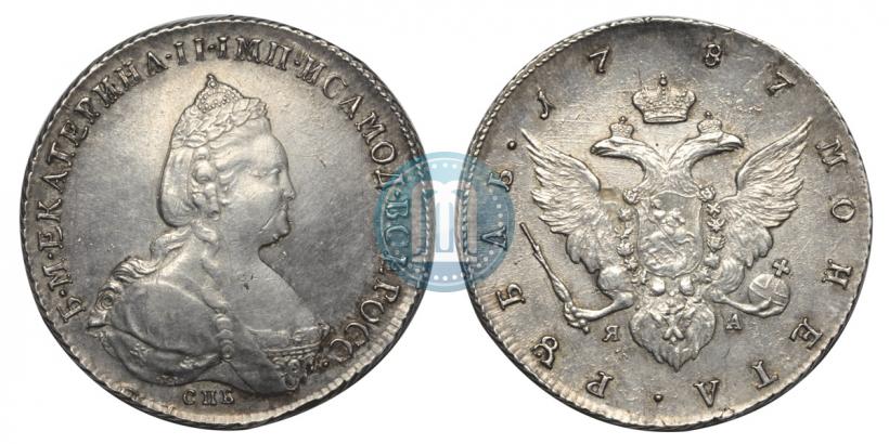 Фото 1 рубль 1787 года СПБ-ЯА 