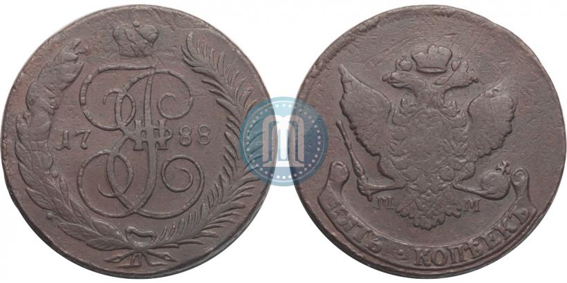Picture 5 kopecks 1788 year ММ 