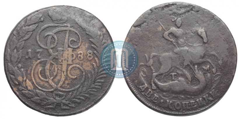 Фото 2 копейки 1788 года ТМ 