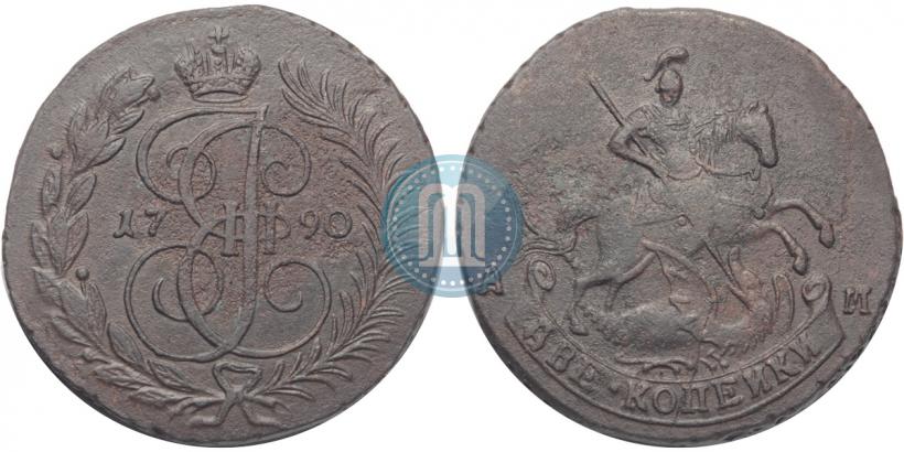 Picture 2 kopecks 1790 year АМ 