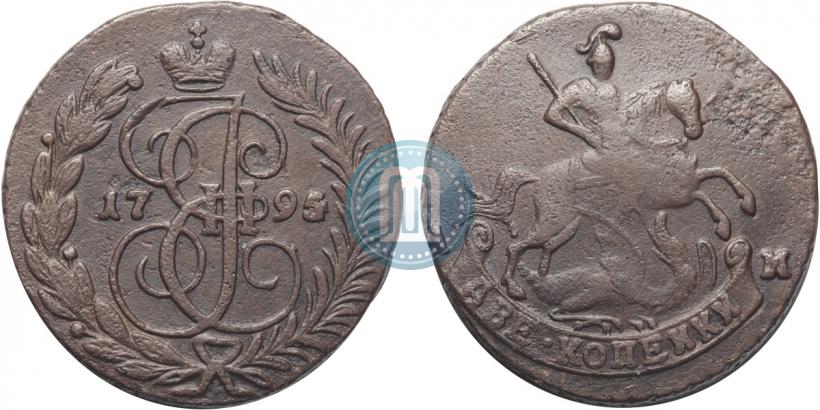 Picture 1 kopeck 1795 year  