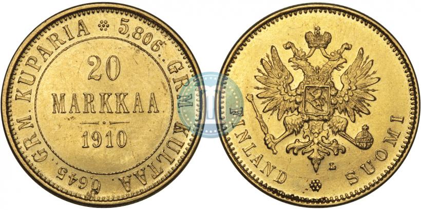 Picture 20 markkaa 1910 year L 