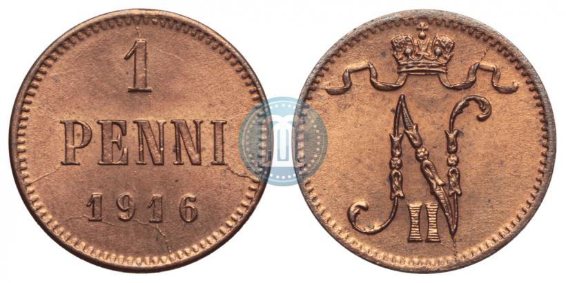 Фото 1 пенни 1916 года  