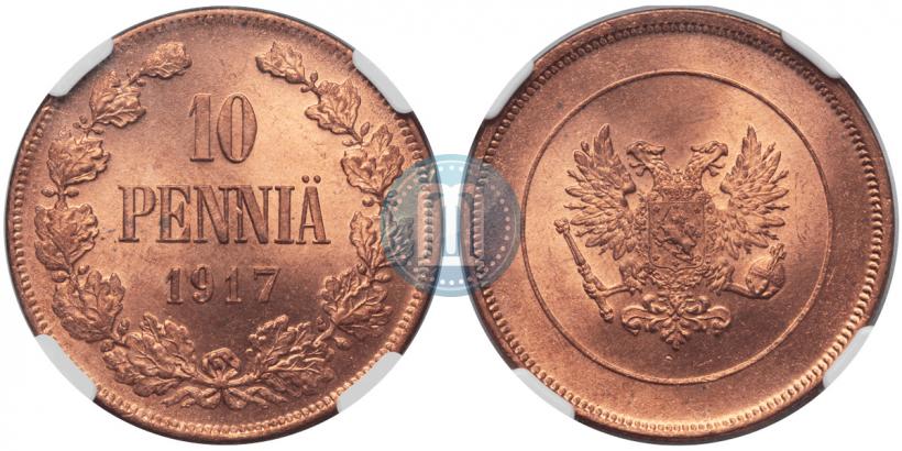 Picture 10 pennia 1917 year  