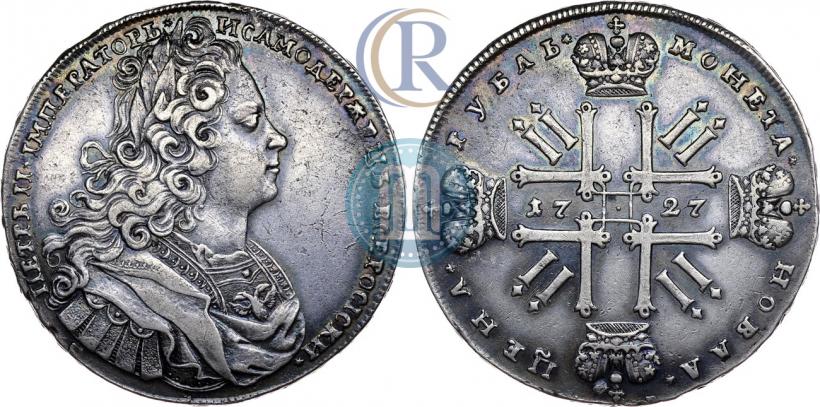 Picture 1 rouble 1727 year  "Moscow type"