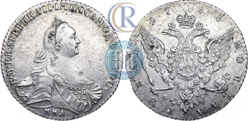 Фото 1 рубль 1768 года ММД-EI 