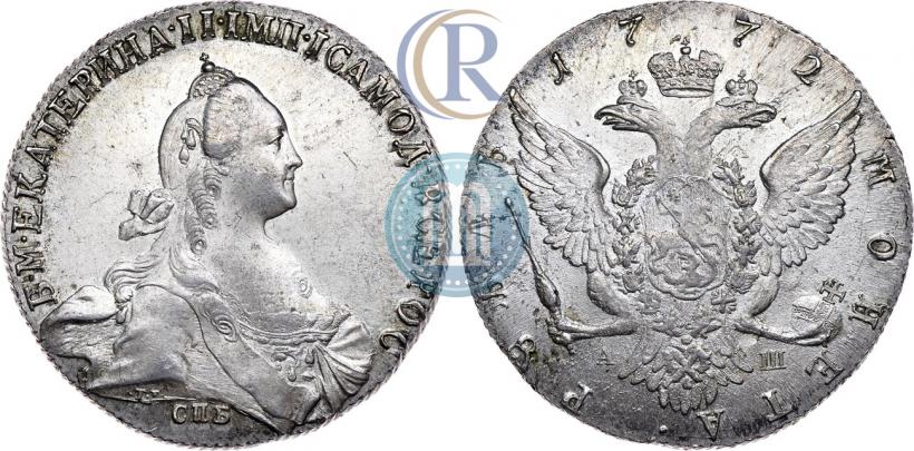 Picture 1 rouble 1772 year СПБ-АШ 