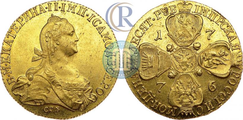 Picture 10 roubles 1776 year СПБ 