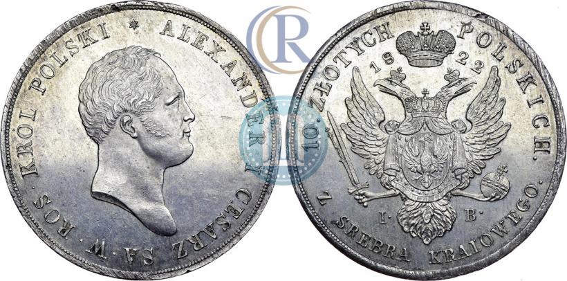Picture 10 złotych 1822 year IB 