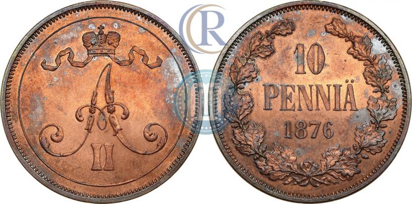 Picture 10 pennia 1876 year  