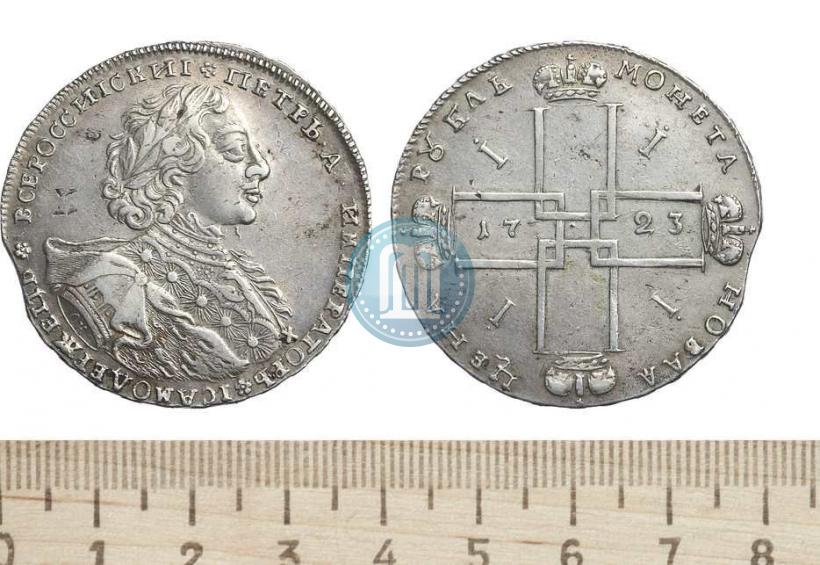 Picture 1 rouble 1723 year OK "Portrait with ermine mantle"
