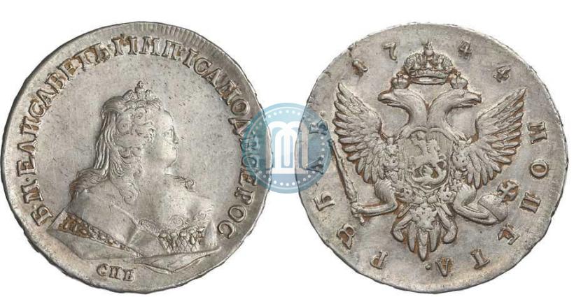 Picture 1 rouble 1744 year СПБ 