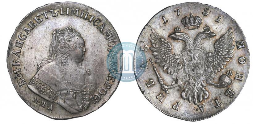 Picture 1 rouble 1751 year ММД 