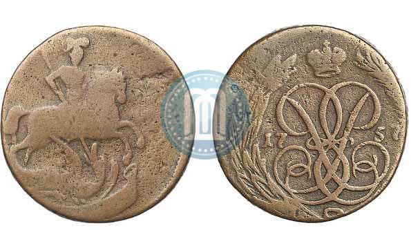 Фото 1 копейка 1757 года  