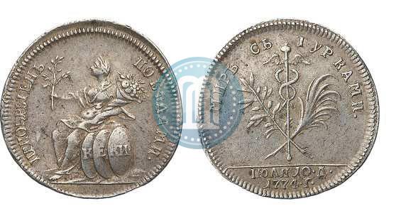 Picture Token Coin 1774 year  "Peace with the Turks"