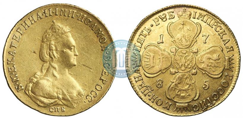 Фото 5 рублей 1785 года СПБ 