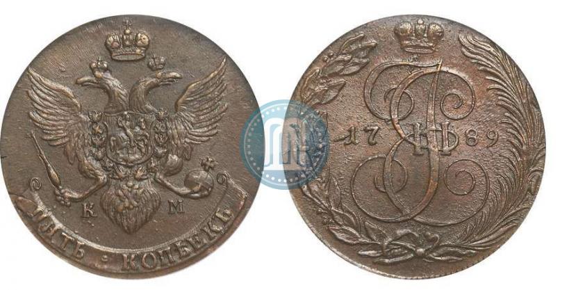 Picture 5 kopecks 1789 year КМ 