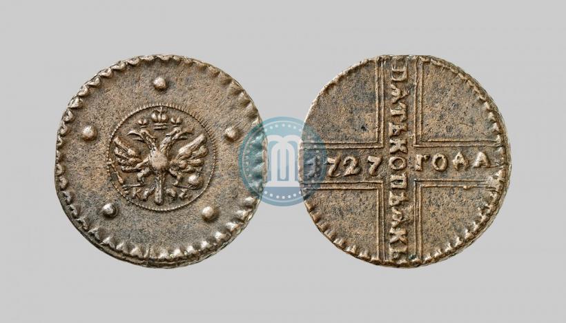 Фото 5 копеек 1727 года КД 