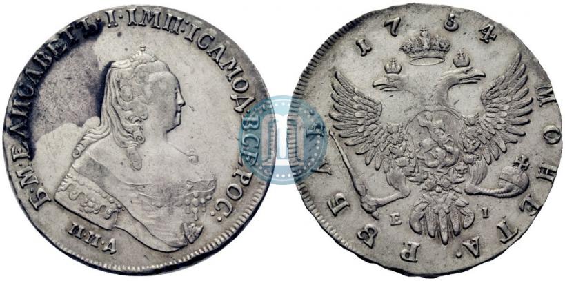 Picture 1 rouble 1754 year ММД-ЕI 