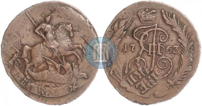Picture 2 kopecks 1763 year СПМ 
