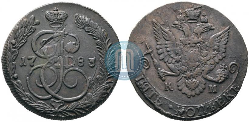 Picture 5 kopecks 1783 year КМ 