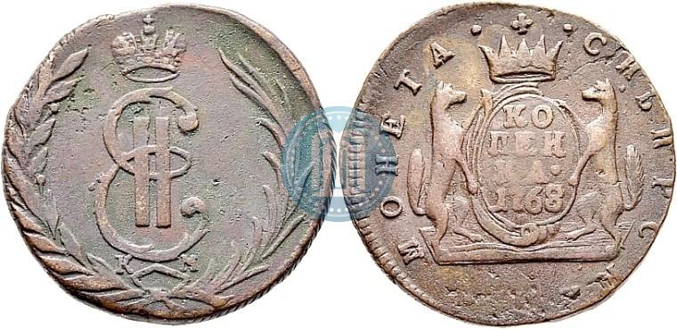 Picture 1 kopeck 1768 year КМ 