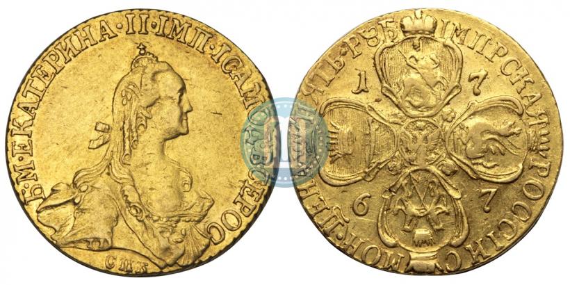 Picture 5 roubles 1767 year СПБ 