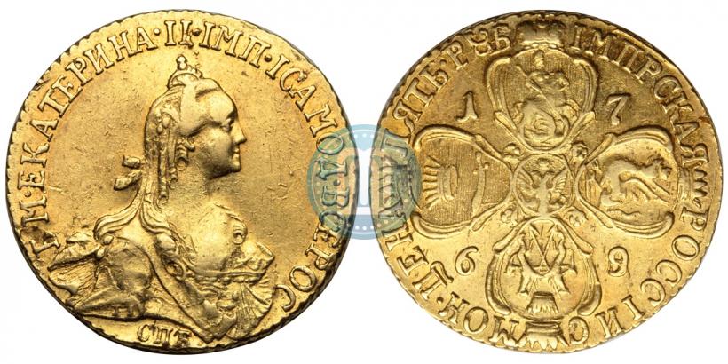 Picture 5 roubles 1769 year СПБ 