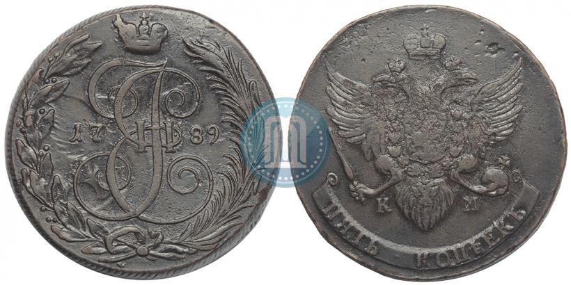 Picture 5 kopecks 1789 year КМ 