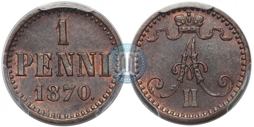 Фото 1 пенни 1870 года  