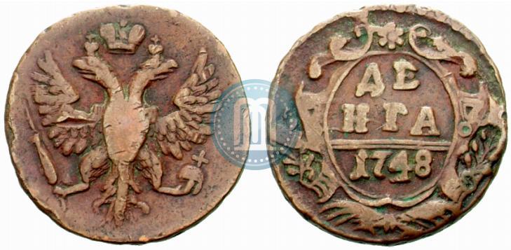 Фото Денга 1748 года  