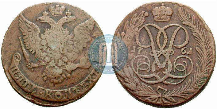 Picture 5 kopecks 1761 year  