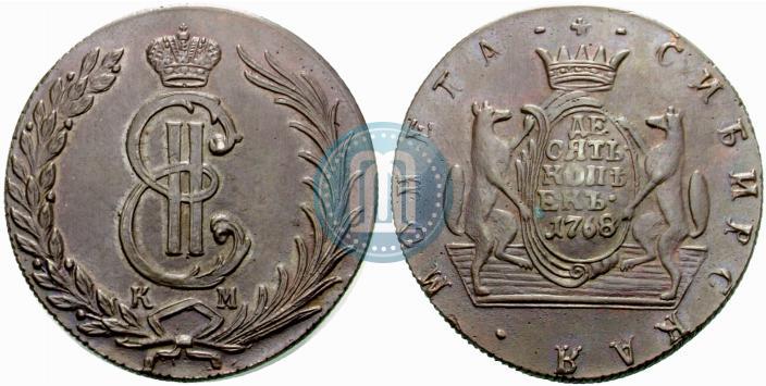 Picture 10 kopecks 1768 year КМ 