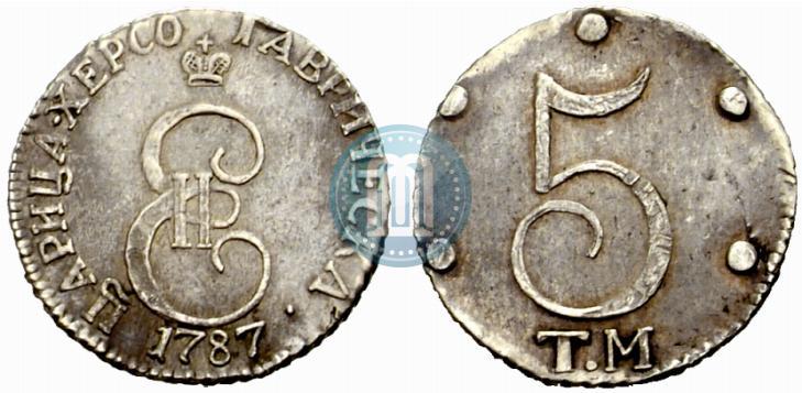 Picture 5 kopecks 1787 year ТМ 