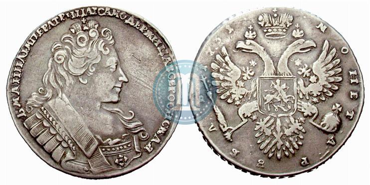 Picture 1 rouble 1731 year  
